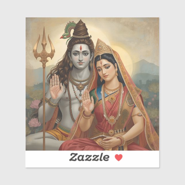 Adesivo Mahadev & Mata Parvati Painting Arts (Folha)