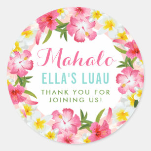 Adesivo Mahalo Floral Lei Rosa Tropical Luau