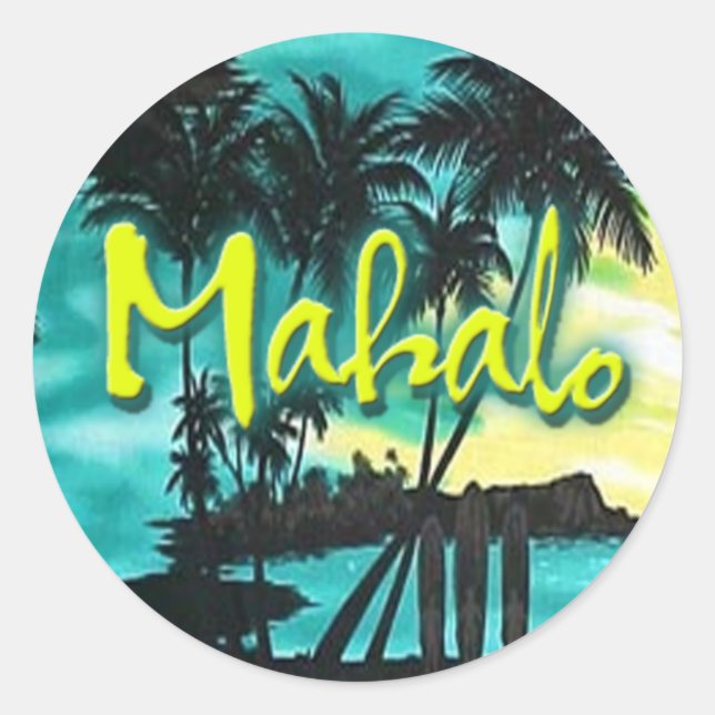 Adesivo Mahalo Sunset Sticker (Frente)