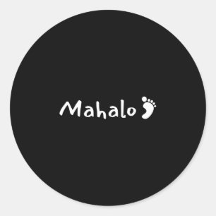 Adesivo Mahalo w_footprint - havaiano obrigado - havaí