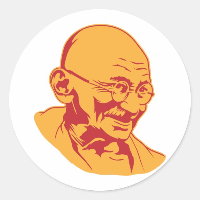 Adesivo Mahatma Gandhi - Retrato Sticker (Frente)