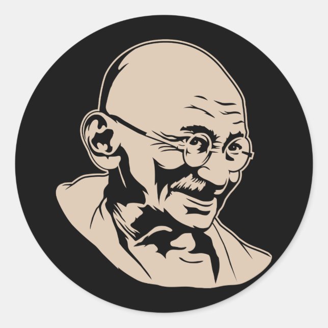 Adesivo Mahatma Gandhi - Retrato Sticker (Frente)