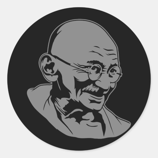 Adesivo Mahatma Gandhi - Retrato Sticker (Frente)