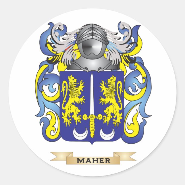 Adesivo Maher Casaco de Braços (Crest Familiar) (Frente)