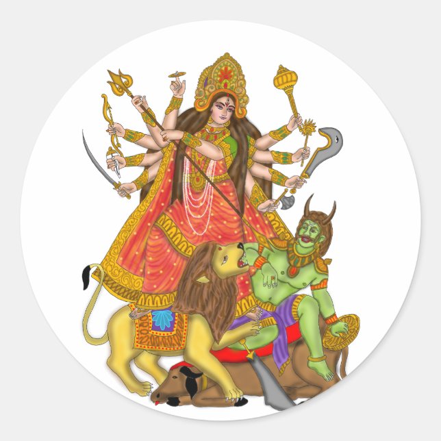 Adesivo Mahishasur Mardini Durga Stickers (Frente)
