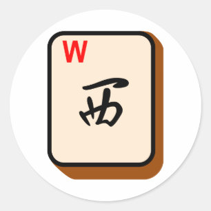 Adesivo Mahjong ocidental