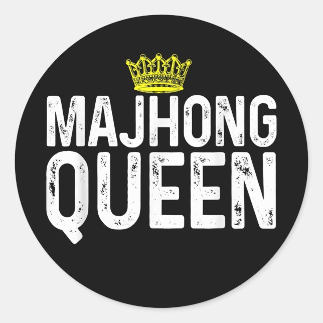 Adesivo Mahjong Queen Gift For Mom Mother Tile Game Lover (Frente)
