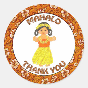 Adesivo Mahola Obrigado ~ Hawaii ~ Hawaii Girl Stickers