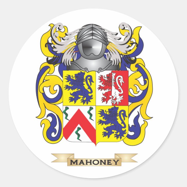 Adesivo Mahoney Casaco de Braços (Family Crest) (Frente)