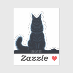 Adesivo Maiestoso Maine Coon: Laptop de Gato Personalizado