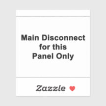 Main Disconnect For This Panel Only