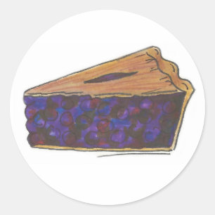 Adesivo Maine Blueberry Pie Slice Bajulando Foodie Feia Bo