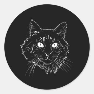 Adesivo Maine Coon Cat Line Art