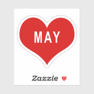 Adesivo MAIO Red Love Heart Vinyl Sticker