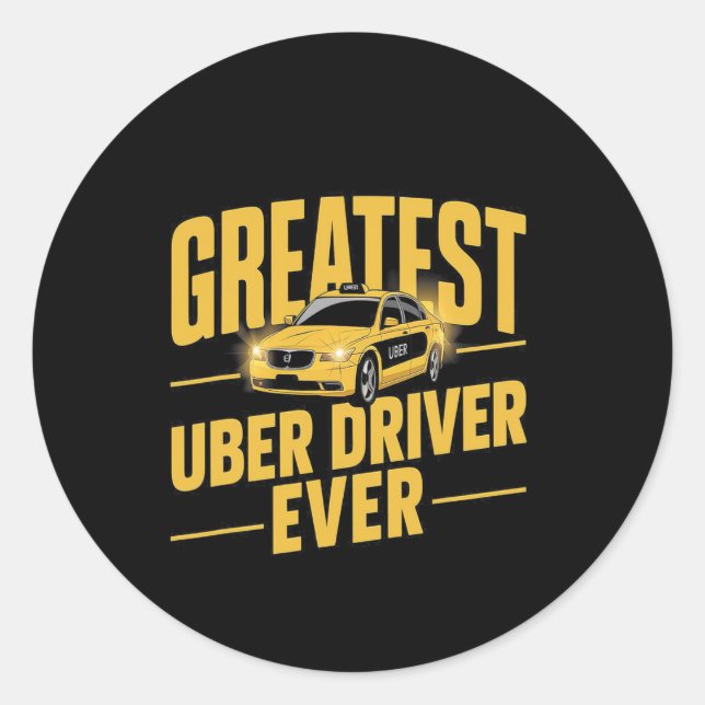 Adesivo Maior Driver De Uber Engraçado Com Driver De Uber  (Frente)