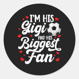Adesivo Maior Fã de Futebol Gigi de um Jogador de Futebol