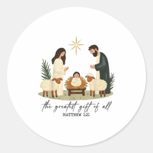 Adesivo Maior Presente De Todos Presépio Cristão Crismas