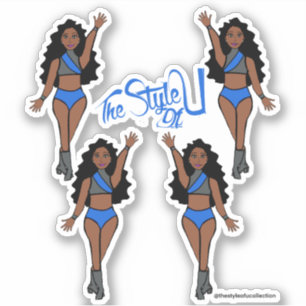 Adesivo Maiorette / Dancer Stickers Azul & Cinza