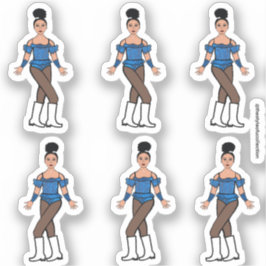 Adesivo Maiorette/ Dancer Stickers Blue Stones B