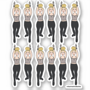 Adesivo Maiorette / Dancer Stickers Smoking Black 2
