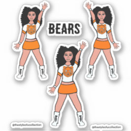 Adesivo Maiorette / Dancer Stickers White Orange Bear B