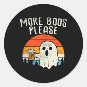 Adesivo Mais Boos Por Favor, Ghost Beer Retro Halloween Dr