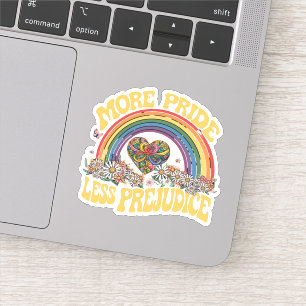 Adesivo Mais Orgulho Menos Preconceito Retro Arco-íris Org
