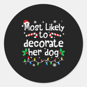 Adesivo Mais Propensa a Decorar seu Cachorro no Natal Comb