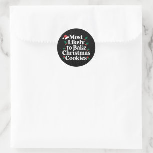 Adesivo Mais Propenso a Assar Biscoitos de Natal Família