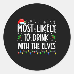 Adesivo Mais Propenso a Beber Com os Elfos Bebida Elfa C