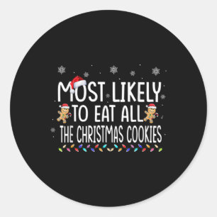 Adesivo Mais Propenso a Comer Todos os Biscoitos de Natal