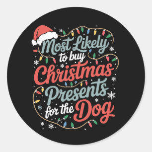 Adesivo Mais Propenso a Comprar Presentes de Natal para o 