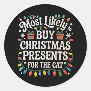 Adesivo Mais Propenso a Comprar Presentes de Natal para o