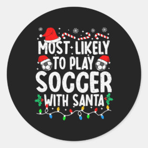 Adesivo Mais Propenso a Jogar Futebol com o Papai Noel Cor