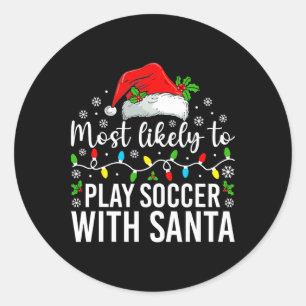 Adesivo Mais Propenso a Jogar Futebol com o Papai Noel Nat