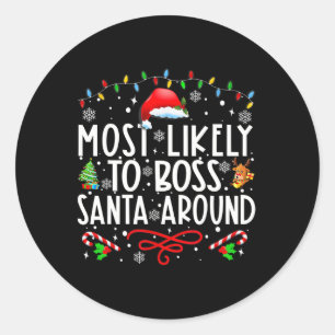 Adesivo Mais Propenso a Mandar o Papai Noel Family Matchin