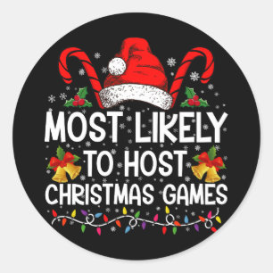 Adesivo Mais Propenso a Organizar Jogos de Natal Família