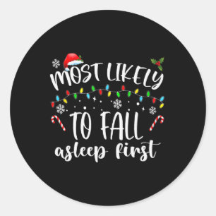 Adesivo Mais Provável Adormecer Primeiro Feliz Natal