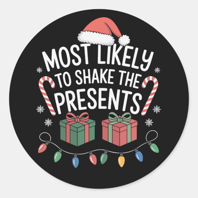 Adesivo Mais Provável Para Agitar O Natal Da Família Atual (Frente)