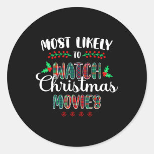 Adesivo Mais Provável Para Assistir Filmes De Natal Engraç