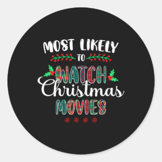 Adesivo Mais Provável Para Assistir Filmes De Natal Engraç