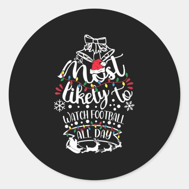 Adesivo Mais Provável Para Assistir Futebol No Natal Sa (Frente)