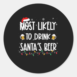 Adesivo Mais Provável Para Beber Beers De Natal Drinki