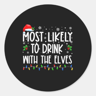 Adesivo Mais Provável Para Beber Com O Elfos - Bebendo C