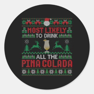 Adesivo Mais Provável Para Beber Todo O Cocktail Pina Cola