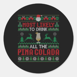 Adesivo Mais Provável Para Beber Todo O Cocktail Pina Cola