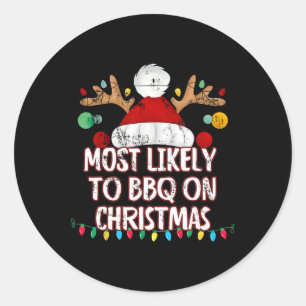 Adesivo Mais Provável Para Churrasco No Natal Engraçado Co