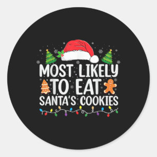 Adesivo Mais Provável Para Comer A Família De Natal Santas