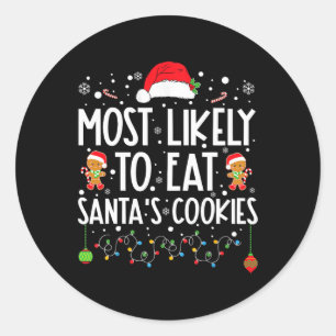 Adesivo Mais Provável Para Comer Cookies De Papai noel