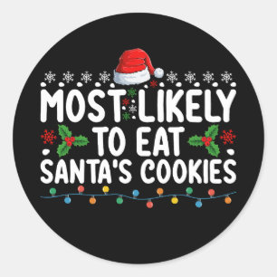 Adesivo Mais Provável Para Comer Cookies De Papai noel